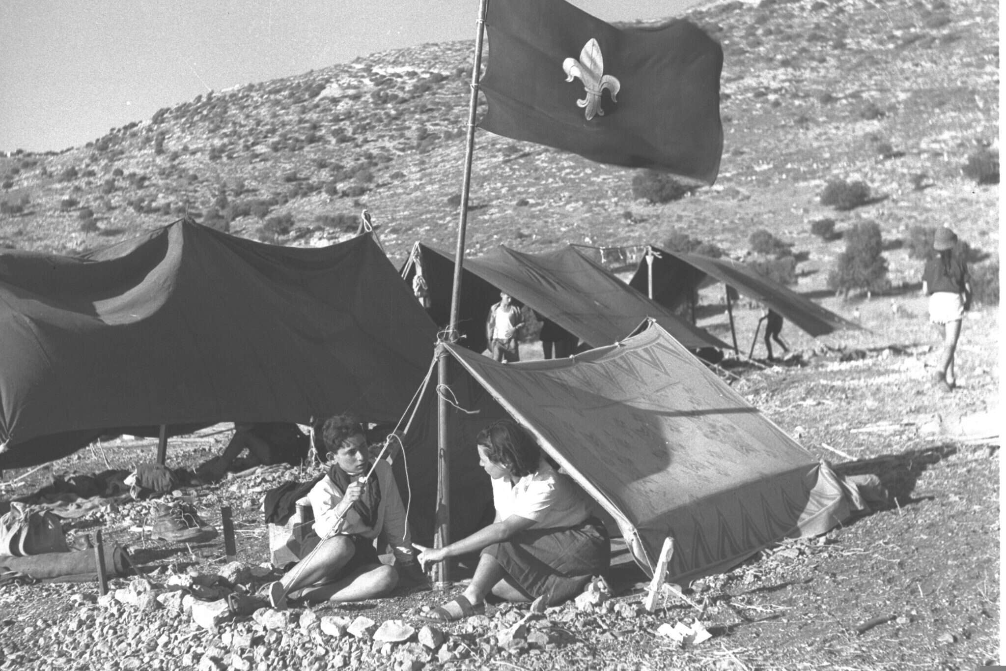 חניכי השומר הצעיר בטירת הכרמל, 1949. | לע"מ חניכי השומר הצעיר בטירת הכרמל, 1949. | לע"מ