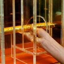 מטיל זהב מה-17 במוזיאון הימי מל פישר בקליפורניה. | AP