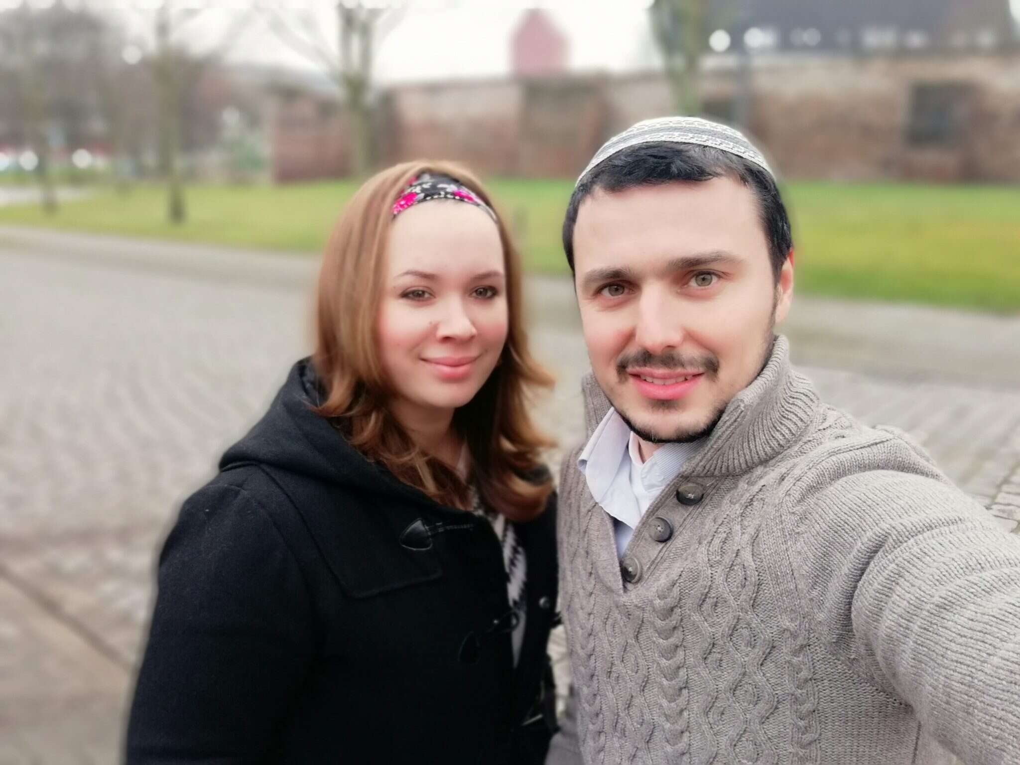 דוד ועדי רוגובוי, שליחים בדויסבורג. | באדיבות מרכז השליחות של הציונות הדתית