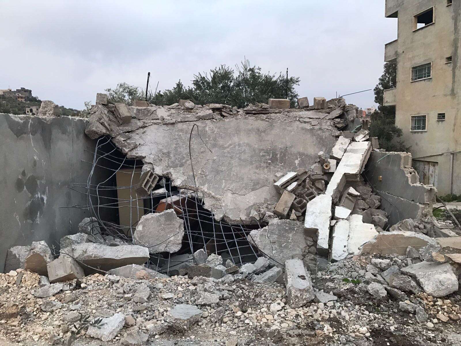 מבנה שנהרס באמצעות הכלים ההנדסיים של צה''ל. | דו''צ מבנה שנהרס באמצעות הכלים ההנדסיים של צה''ל. | דו''צ