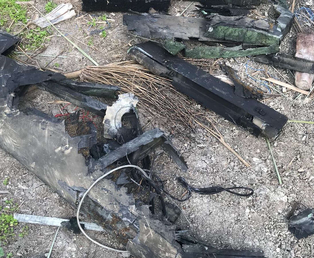 שרידי המל''ט האיראני שהופל. | דו''צ