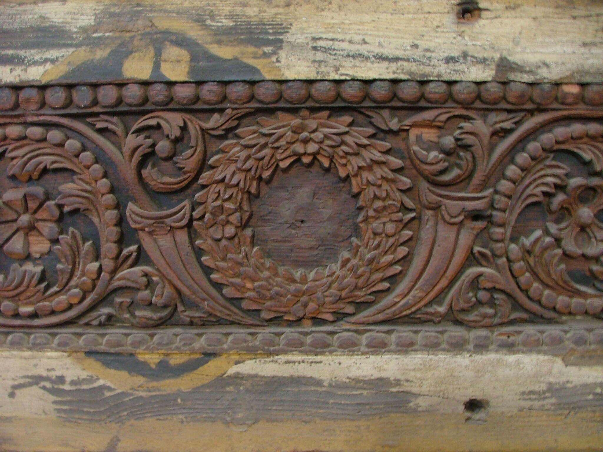 קורה ביזנטית מעוטרת. | באדיבות הארכיאולוג פרץ ראובן