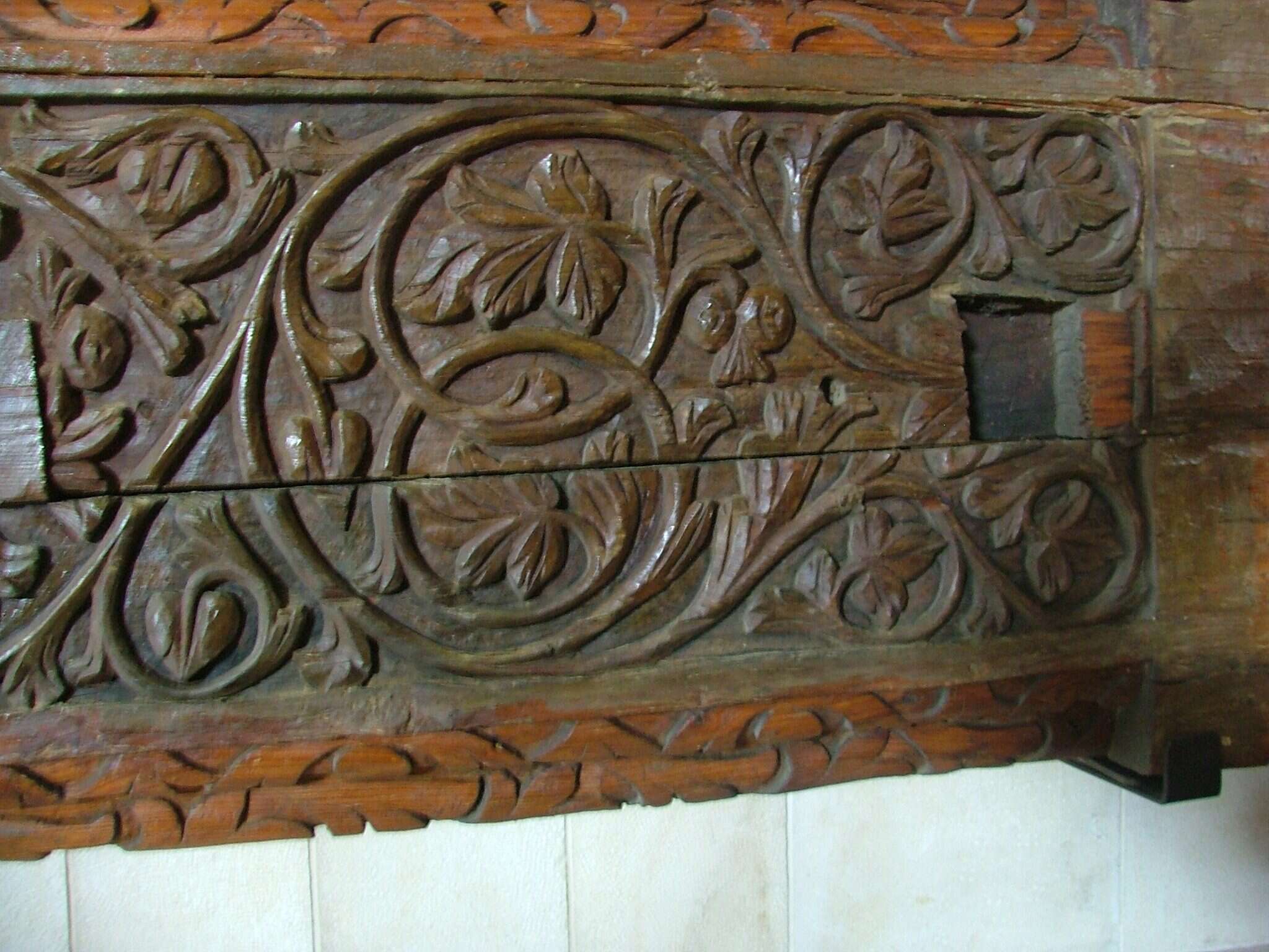 קישוט תקרה מהמאה השמינית. | באדיבות הארכיאולוג פרץ ראובן