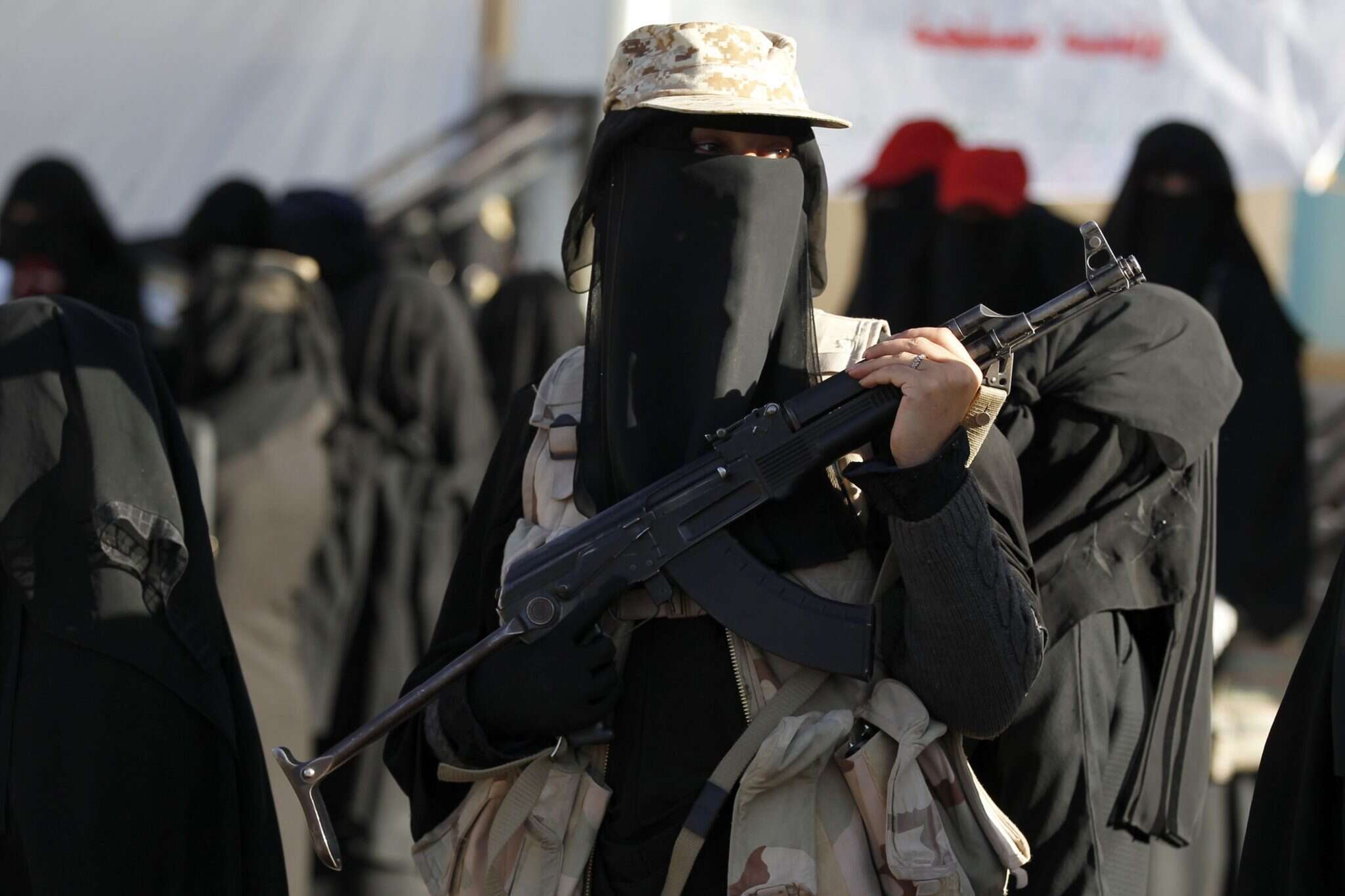 פעילה המזוהה עם החות'ים בתימן. | AFP פעילה המזוהה עם החות'ים בתימן. | AFP