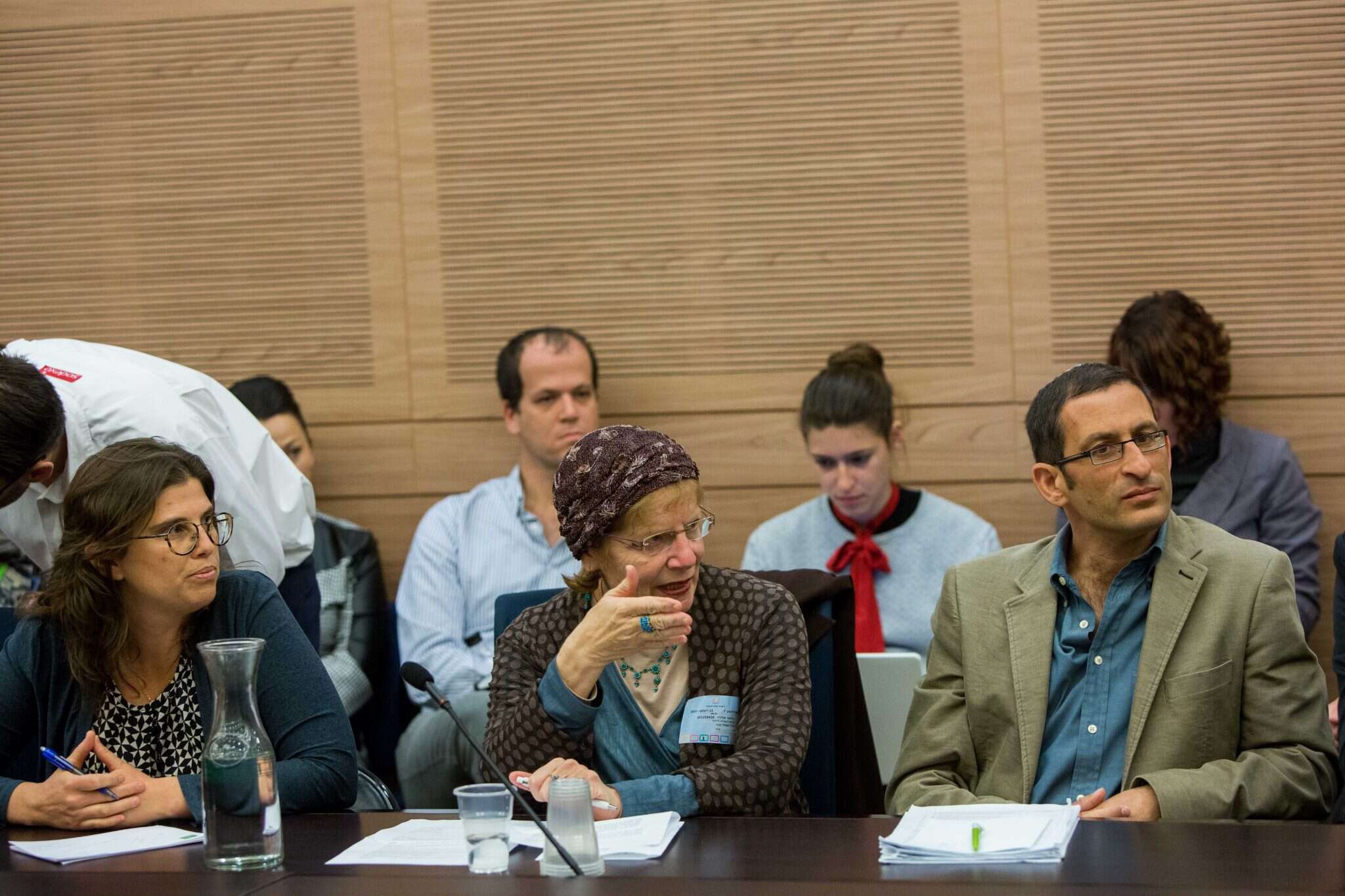 אסף מלאך ויעל גוראון בוועדת החינוך. | יונתן זינדל, פלאש90