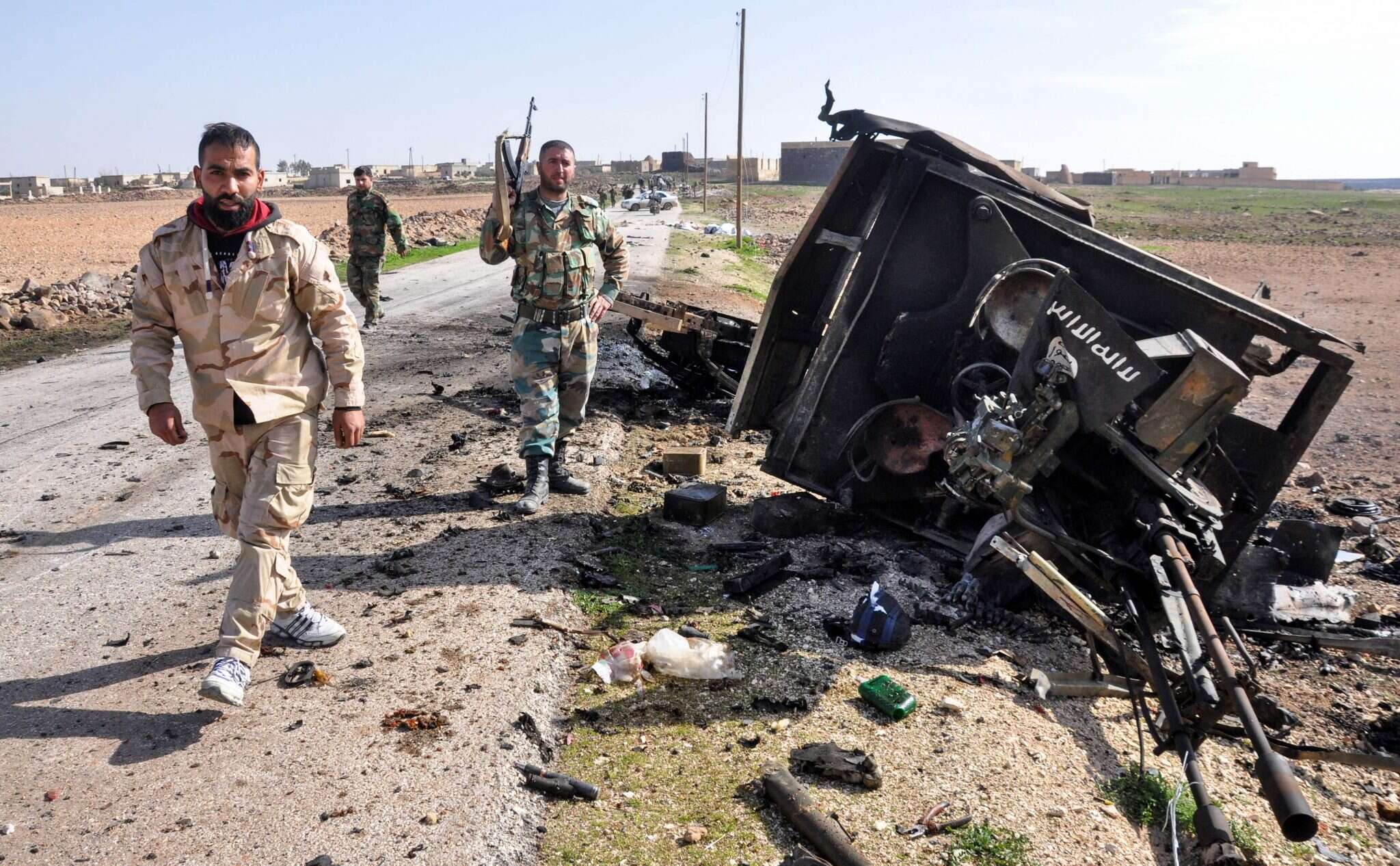 זירת הקרבות ליד חאמה לאחר תקיפה מסיבית של המשטר הסורי. | AFP
