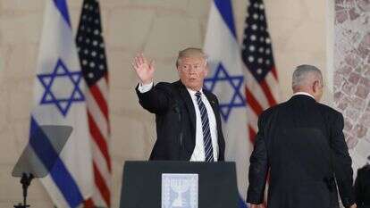 דונלד טראמפ ובנימין נתניהו. | ABIR SULTAN / EPA