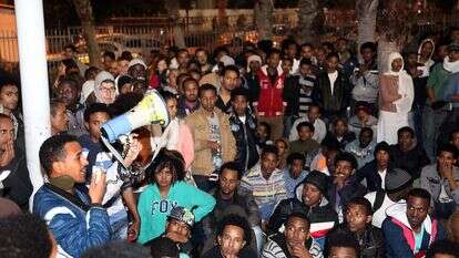 הפגנת נגד גירוש המסתננים בדרום תל אביב. | גדעון מרקוביץ'