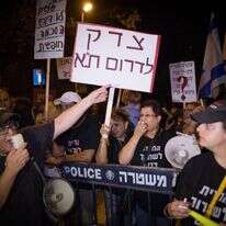 הפגנה של תושבי דרום תל אביב נגד המסתננים. | יונתן זינדל, פלאש90