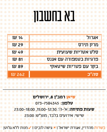 בא בחשבון בא בחשבון