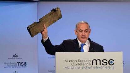 ראש הממשלה בנימין נתניהו נושא דברים בועידת מינכן לביטחון. | עמוס בן גרשום, לע"מ