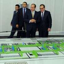 הנשיא המצרי עבד אל פתח א-סיסי בהשקת מתקני הגז הטבעי של מצרים, 2018. | AFP