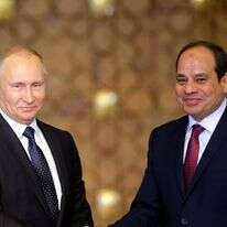 נשיאי מצרים ורוסיה בקהיר. | EPA