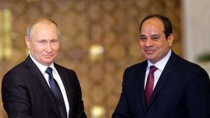 נשיאי מצרים ורוסיה בקהיר. | EPA