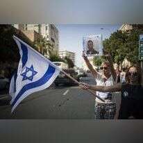 מפגינים להשבת גופתו של אורון שאול ז"ל מידי חמאס. | הדס פרוש,פלאש 90