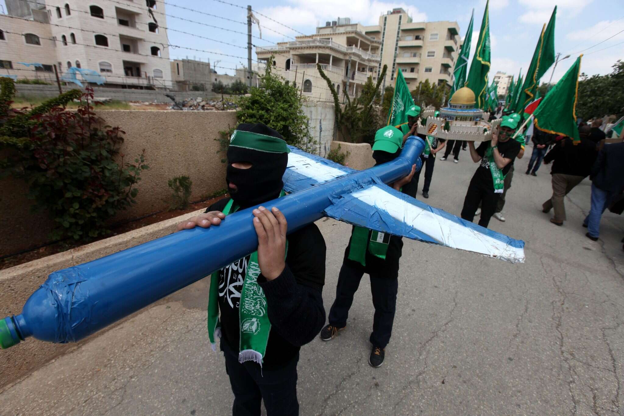 מצעד באוניברסיטה האיסלאמית בעזה. | EPA