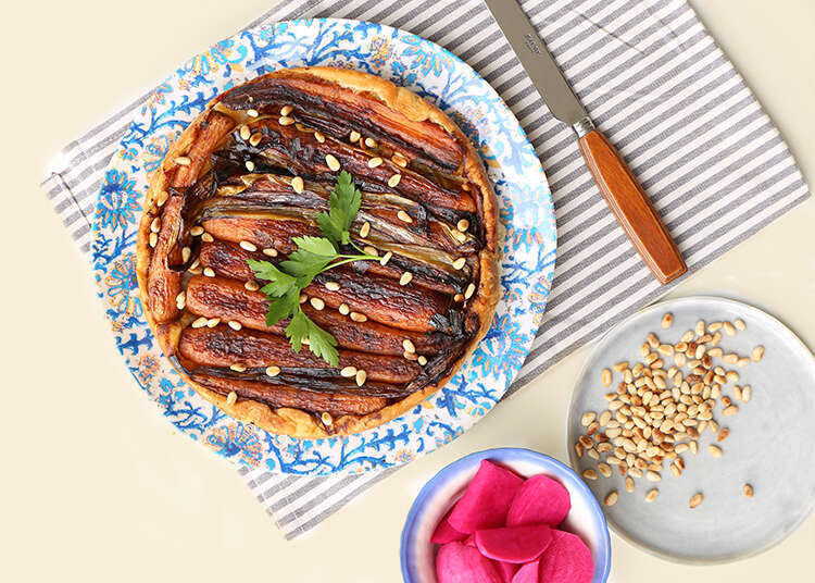 טארט טאטן גזר וכרישה. | אפרת ליכטנשטט טארט טאטן גזר וכרישה. | אפרת ליכטנשטט