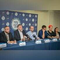 ההכרזה על המיזם החדש במסיבת העיתונאים. | פלאש 90