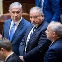 בנימין נתניהו ואביגדור ליברמן. | יונתן זינדל, פלאש90