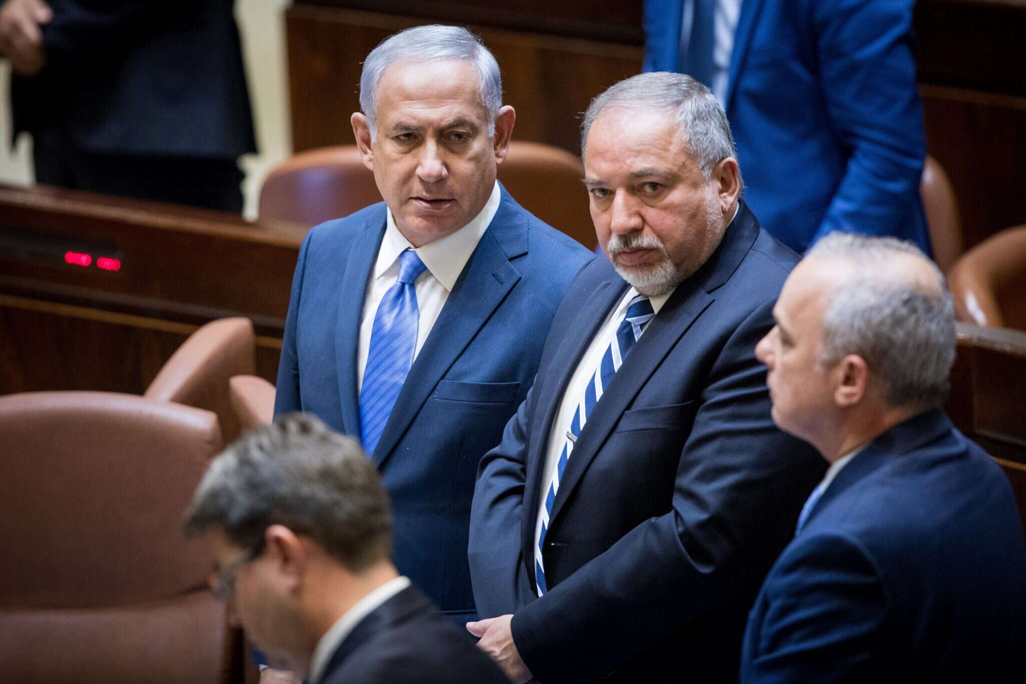 בנימין נתניהו ואביגדור ליברמן. | יונתן זינדל, פלאש90