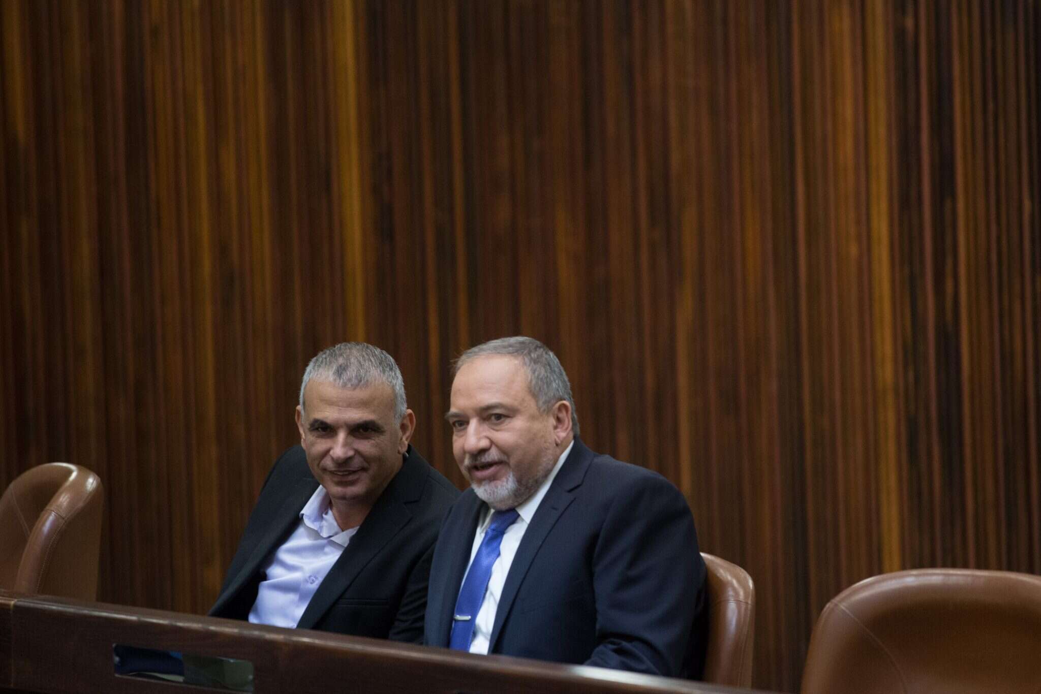 אביגדור ליברמן ומשה כחלון. | יונתן זינדל, פלאש90