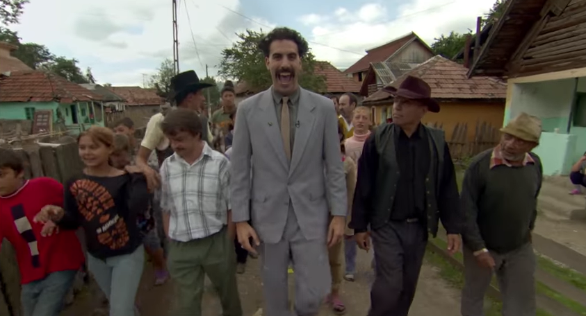 הרגיז את הקזחים. סשה ברון כהן בתפקיד בוראט. | מסך מתוך הסרט