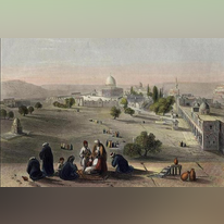 תצפית הר הבית. ציורו של ויליאם הנרי בארטלט מ-1843