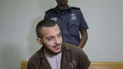 המחבל עלאא זיוד על ספסל הנאשמים, 2015. | מישל דוט קום