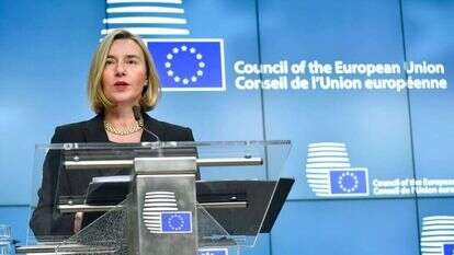 שרת החוץ של האיחוד האירופי פדריקה מוגריני. | AFP שרת החוץ של האיחוד האירופי פדריקה מוגריני. | AFP