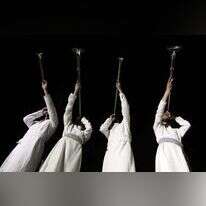 תרגול הקרבת קורבן פסח למרגלות הר הבית. | EPA