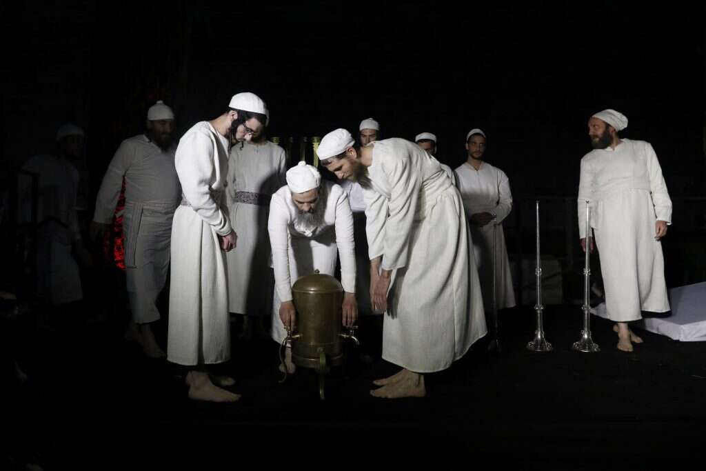 תרגול הקרבת קורבן פסח, ארכיון. | EPA