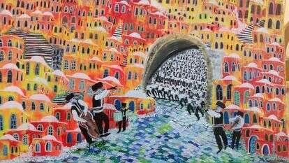 יצירה: עלייה לרגל לירושלים, חזי סנדר, 2017