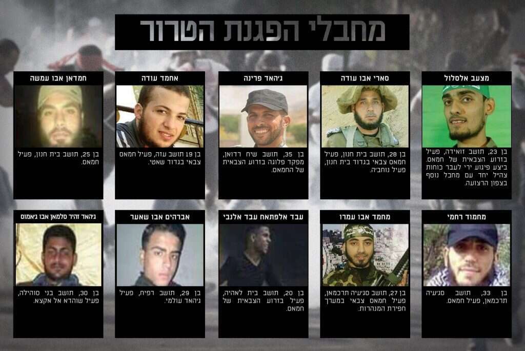 מחבלי חמאס שהשתתפו בהפגנות על הגדר מחבלי חמאס שהשתתפו בהפגנות על הגדר