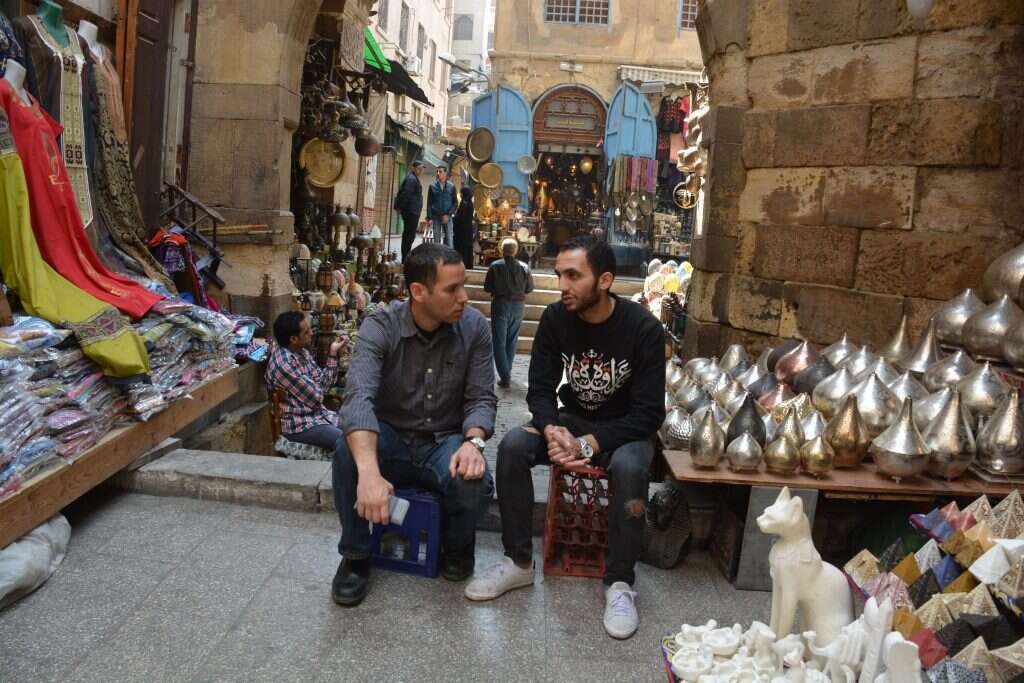 עיתונאי מקור ראשון אסף גבור בקהיר. | מוחמד מוסטפא