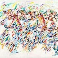 חסידים, אורה ניסים, שמן על בד, 2016