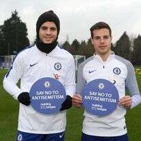 אלבארו מוראטה וסזאר אספיליקווטה אומרים לא לאנטישמיות. | באדיבות צ'לסי
