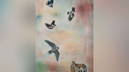 birdwatchers paradise, הילי גרינפלד, שמן על בד, 2017