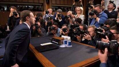 צוקרברג בקונגרס. | AFP