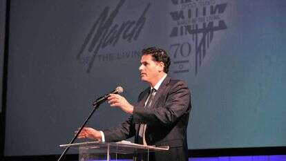 שגריר ישרלא בארה"ב רון דרמר נושא דברים בקראקוב. | יוסי זליגר