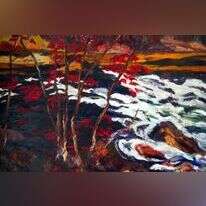 המפל האדום, נעמי חנוכה עמדי, 2007. מתוך תערוכת "תבנית נוף מולדת" בגלרית המקלט בירושלים