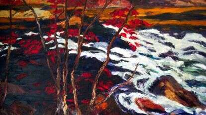 המפל האדום, נעמי חנוכה עמדי, 2007. מתוך תערוכת "תבנית נוף מולדת" בגלרית המקלט בירושלים