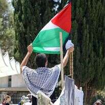 מפגינים פרו פלסטינים. | דני מרון