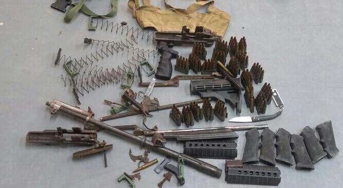 נשק שנתפס ביהודה ושומרון. | דובר צה"ל