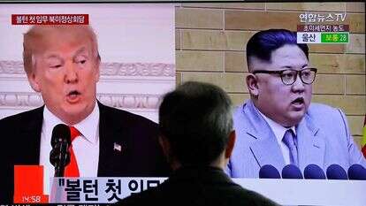 טראמפ וקים. | AP