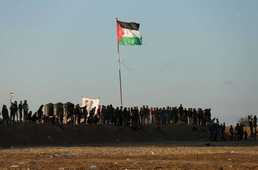 הפגנה בגבול רצועת עזה. | AFP