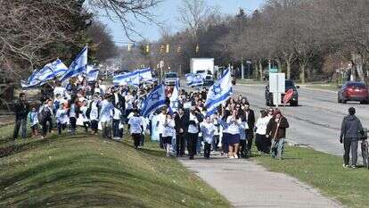 מצעד יום העצמאות במישיגן. | בני עקיבא העולמית