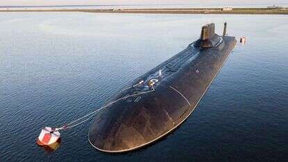 הצוללת הגרעינית הרוסית 'דמיטרי דונסקוי'. | AP