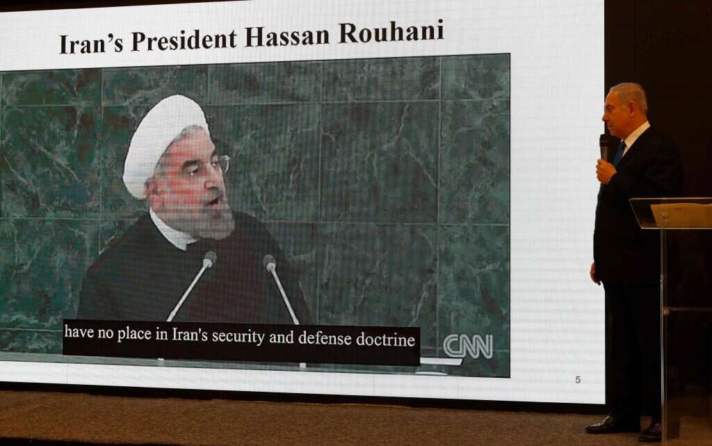 ראש הממשלה בנימין נתניהו חושף את הארכיון הגרעיני של איראן. | AFP