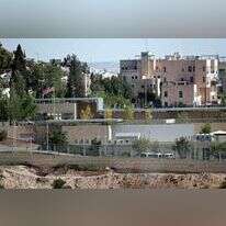 החפירות ליד הקונסוליה האמריקנית בירושלים אשר תשמש זמנית כשגרירות ארה"ב בבירה. | AFP