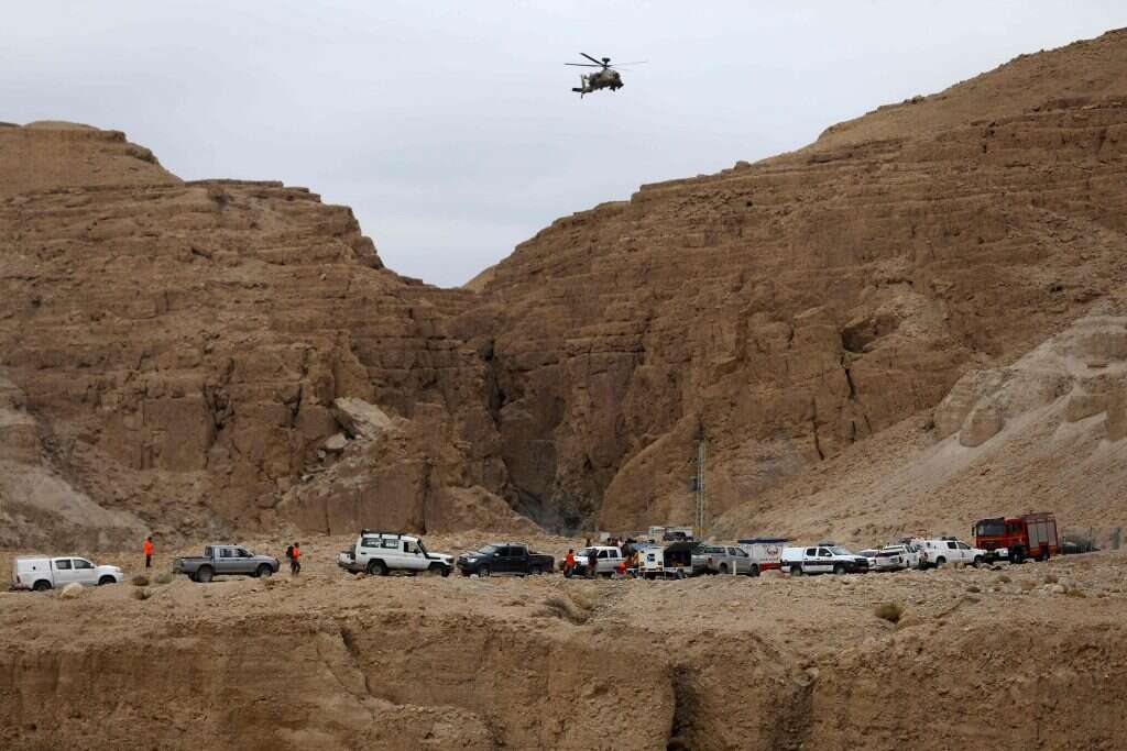 פעולות החילוץ בנחל צפית. | AFP
